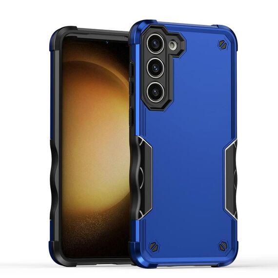 Per Samsung Galaxy S24 5G Custodia per telefono armatura antiurto antiscivolo (blu)