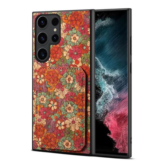 Custodia per telefono con doppio slot per scheda Samsung Galaxy S22 Ultra 5G (rosso estate)