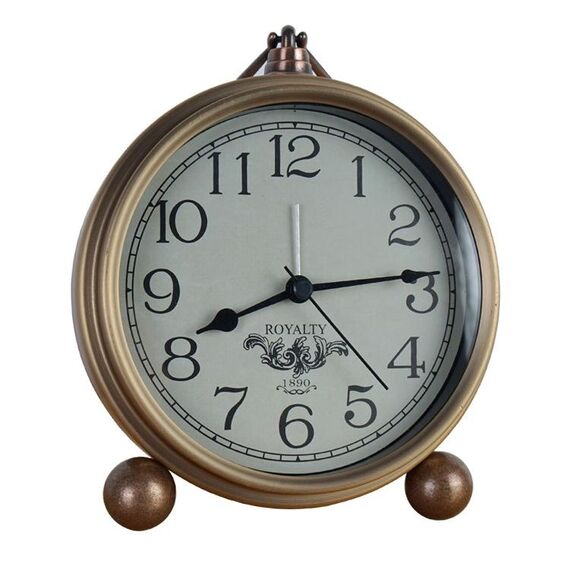 Sveglia retrò in ferro Orologio al quarzo da tavolo semplice, stile: numero arabo