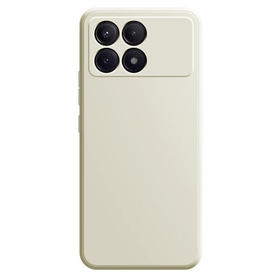Per Xiaomi Redmi K70E Custodia per telefono in silicone liquido imitazione (bianca)