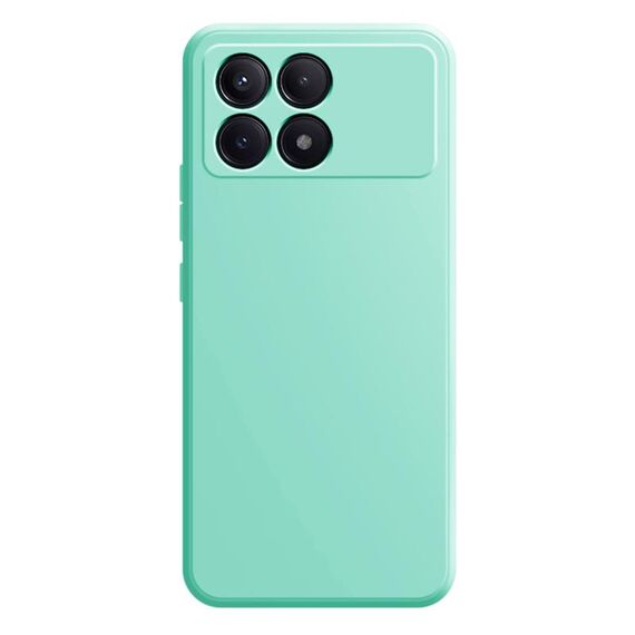 Per Xiaomi Redmi K70E Custodia per telefono in silicone liquido imitazione (ciano chiaro)