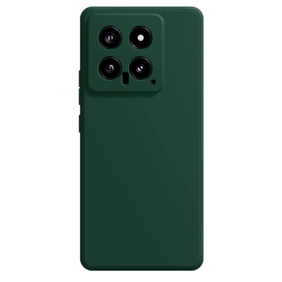 Per Xiaomi 14 Custodia per telefono in silicone liquido imitazione (verde scuro)