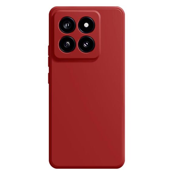 Per Xiaomi 14 Pro Custodia per telefono in silicone liquido imitazione (rosso scuro)
