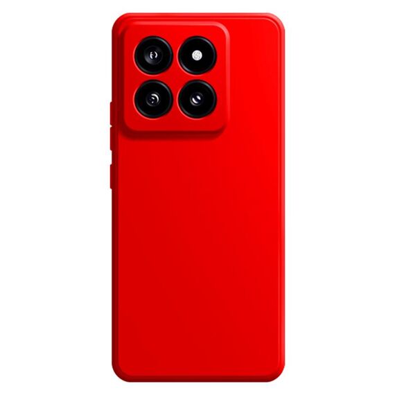 Per Xiaomi 14 Pro Custodia per telefono in silicone liquido imitazione (rossa)