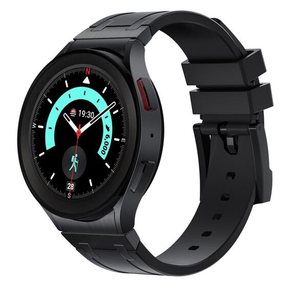 Per Samsung Galaxy Watch 4/5/6 cinturino in silicone liquido serie AP (nero)