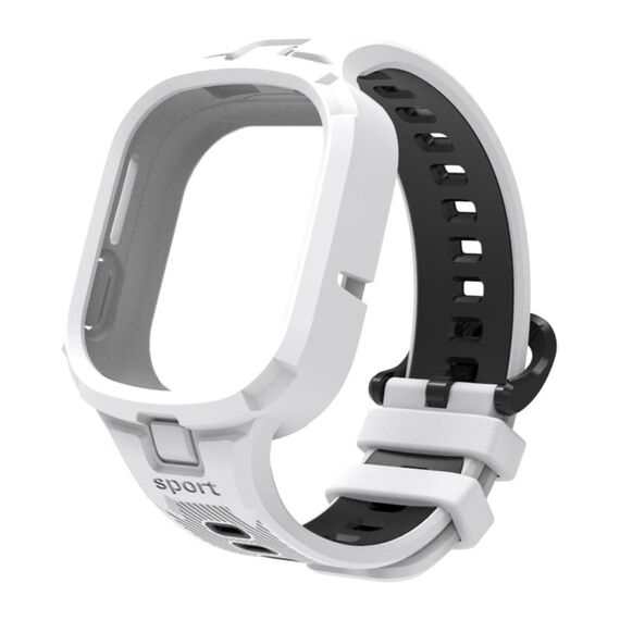 Per Honor Watch 4 cinturino in TPU integrato a due colori (bianco nero)