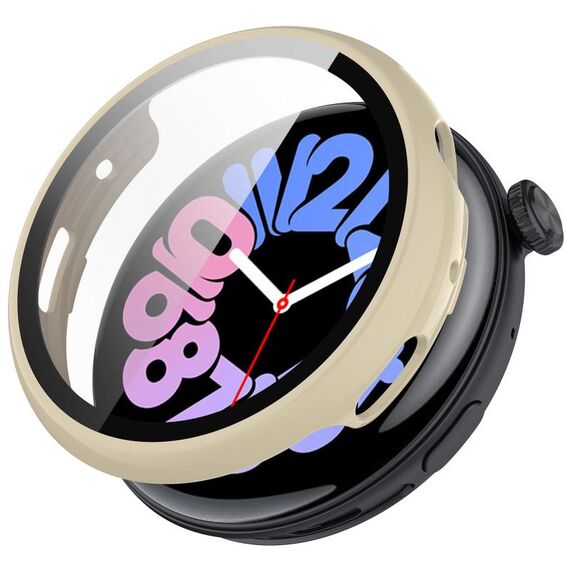 Per vivo Watch 3 PC + cassa dell'orologio integrata con pellicola in vetro temperato (bianco avorio)