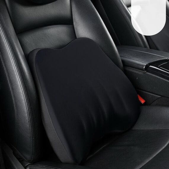 Cuscino cervicale per seggiolino auto, cuscino in memory foam per auto, poggiatesta per auto, stile: cuscino lombare nero