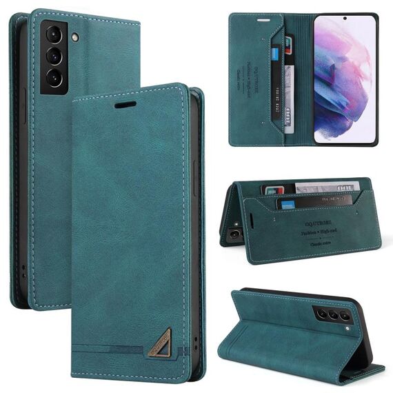 Per Samsung Galaxy S22+ 5G Skin Feel Custodia antifurto in pelle con vibrazione orizzontale con supporto (blu)