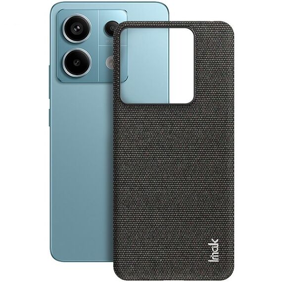 Per Xiaomi Redmi Note 13 Pro 5G serie imak Ruiyi Texture in tessuto PU + custodia per telefono PC (nera)