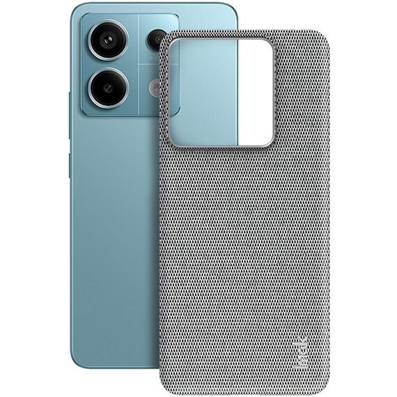 Per Xiaomi Redmi Note 13 Pro 5G serie imak Ruiyi Texture in tessuto PU + custodia per telefono PC (grigio chiaro)