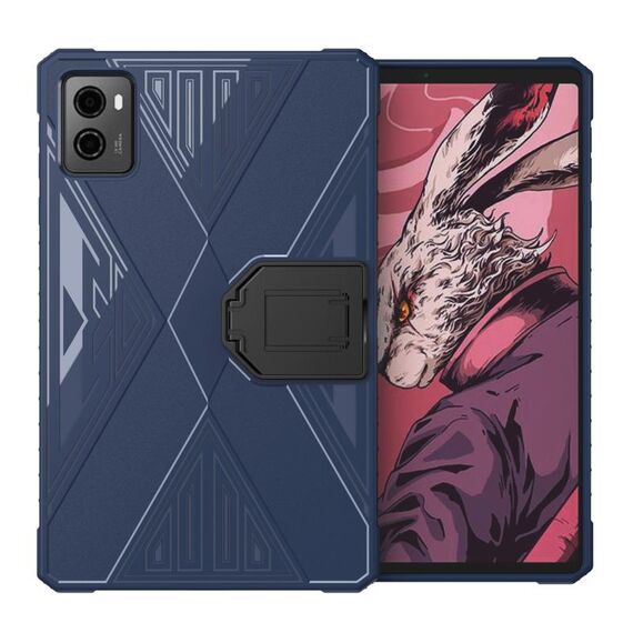 Custodia per tablet in TPU antiurto con texture spazzolata per Lenovo Legion Y700 2023 con supporto (blu)