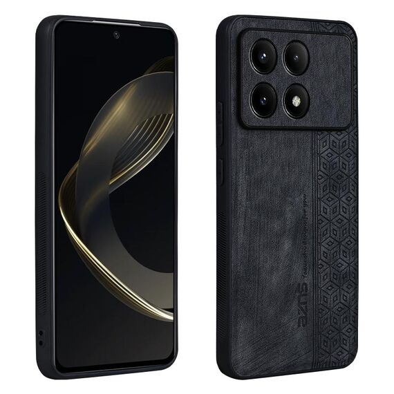 Per Xiaomi Redmi K70 Pro AZNS Custodia per telefono con sensazione di pelle in rilievo 3D (nera)