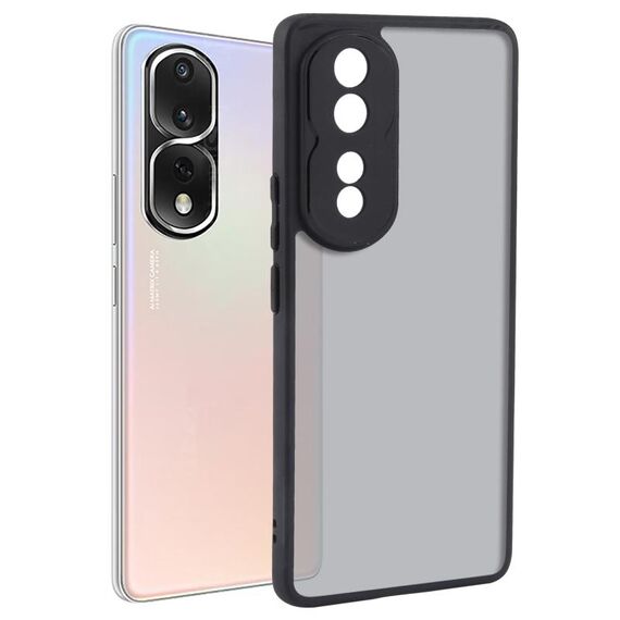 Per Honor 80 Pro Custodia per telefono in TPU nero opaco a pori fini + PC