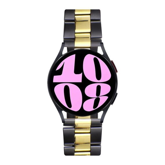 Cinturino universale per orologio in acciaio inossidabile a tre sfere da 22 mm (oro nero)