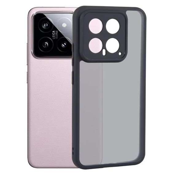 Per Xiaomi 14 Custodia per telefono in TPU nero opaco a pori fini + PC
