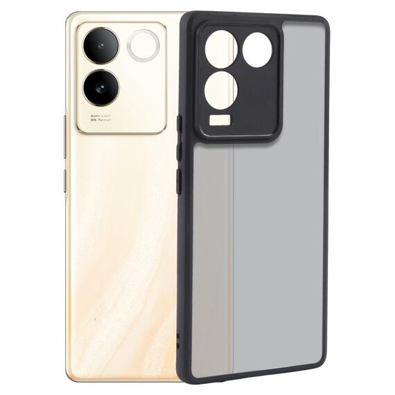 Per vivo S17e custodia per telefono in TPU nero opaco a pori fini + PC