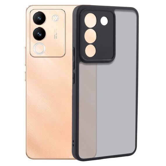 Per vivo V29e Custodia per telefono in TPU nero opaco a pori fini + PC