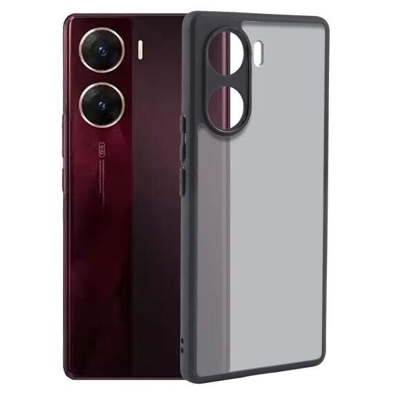 Per vivo V29e India Custodia per telefono in TPU nero opaco a pori fini + PC