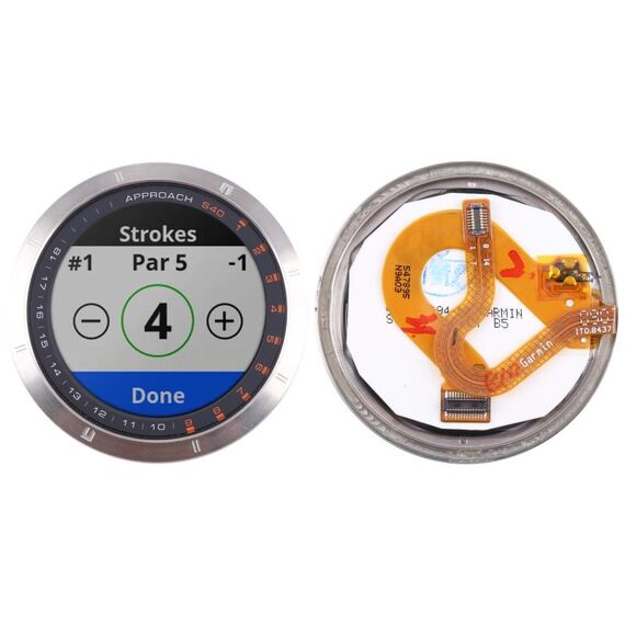 Per Garmin Approach S40 Schermo LCD originale con digitalizzatore assemblaggio completo (Argento)
