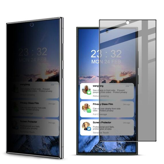 Per Samsung Galaxy S24 Ultra 5G imak HD Pellicola protettiva in vetro temperato anti-spia a schermo intero