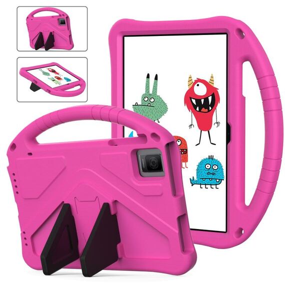Per TCL Tab 10 Gen2 10.36 2023 Custodia tablet antiurto EVA con supporto (rosa rossa)