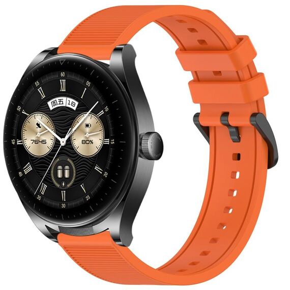 Per Huawei Watch Buds cinturino in silicone strutturato in tinta unita da 22 mm (arancione)
