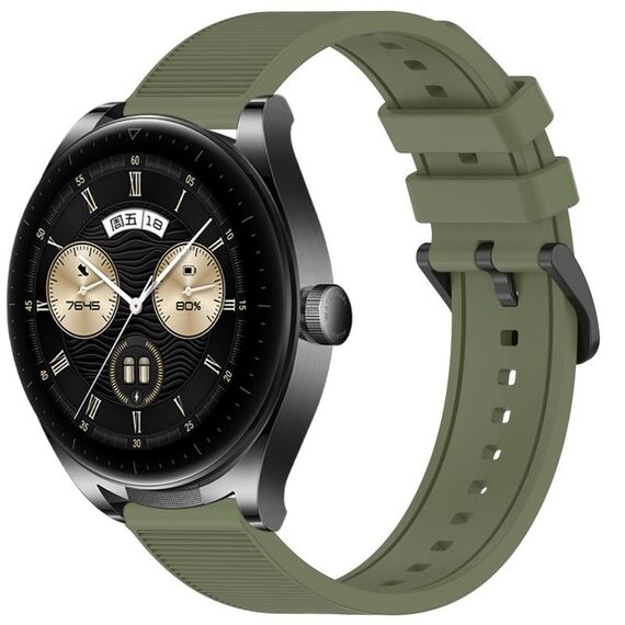Per Huawei Watch Buds cinturino in silicone strutturato in tinta unita da 22 mm (verde)