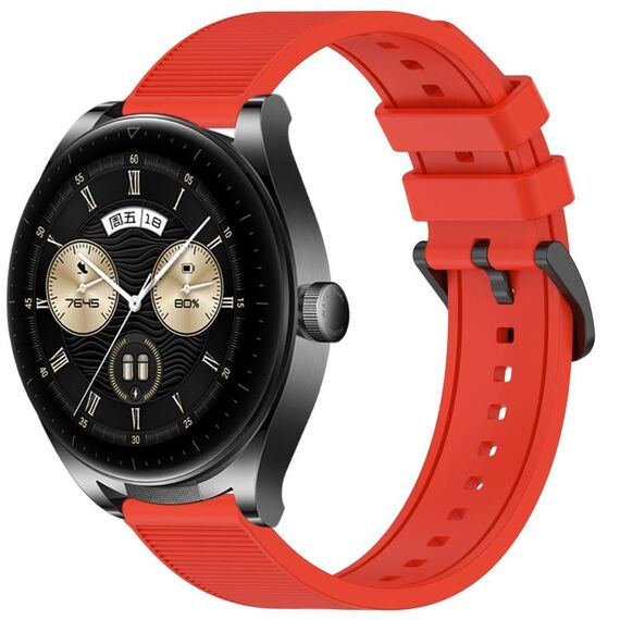 Per Huawei Watch Buds cinturino in silicone strutturato in tinta unita da 22 mm (rosso)