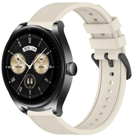 Per Huawei Watch Buds cinturino in silicone strutturato in tinta unita da 22 mm (Starlight)
