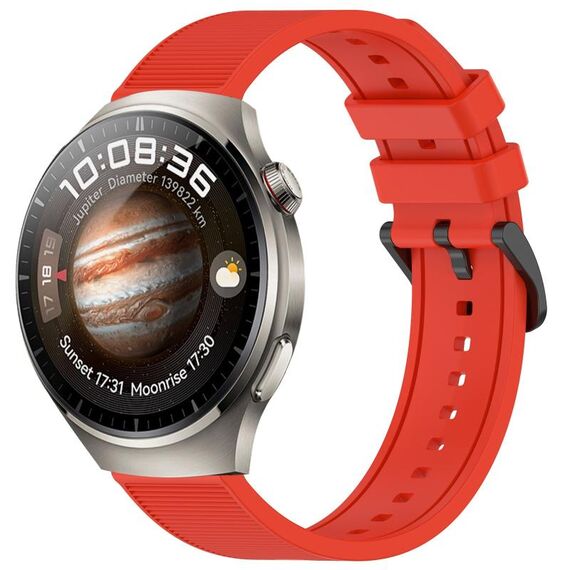 Per Huawei Watch 4 cinturino in silicone strutturato in tinta unita da 22 mm (rosso)