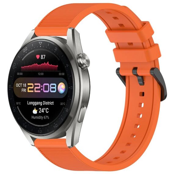 Per Huawei Watch 3 Pro Nuovo cinturino in silicone strutturato in tinta unita da 22 mm (arancione)