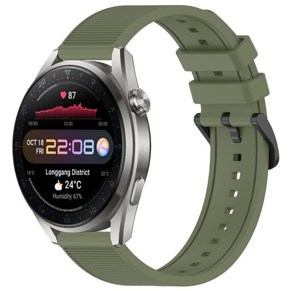 Per Huawei Watch 3 Pro Nuovo cinturino in silicone strutturato in tinta unita da 22 mm (verde)