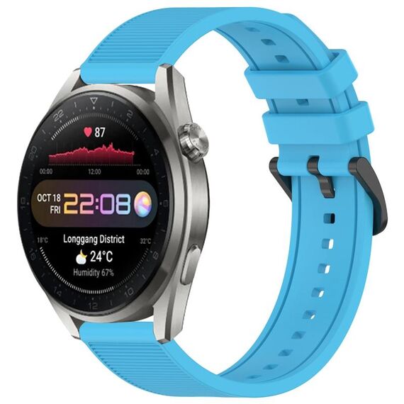 Per Huawei Watch 3 Pro Nuovo cinturino in silicone strutturato in tinta unita da 22 mm (blu cielo)