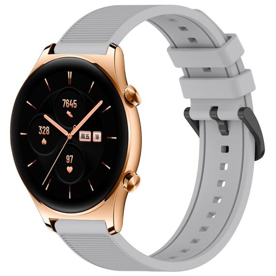 Per Honor Watch GS 3 22mm cinturino in silicone strutturato in tinta unita (grigio)