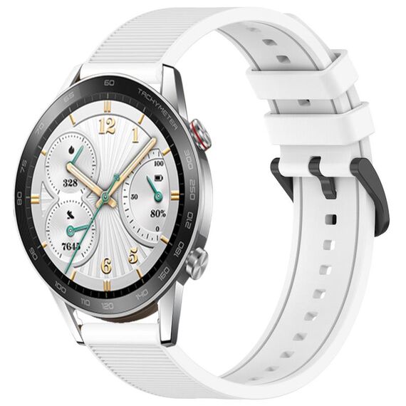 Per Honor Watch GS 3i Cinturino in silicone strutturato in tinta unita da 22 mm (bianco)