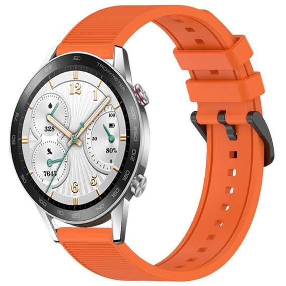 Per Honor Watch GS 3i 22mm cinturino in silicone strutturato in tinta unita (arancione)