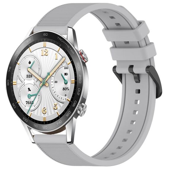 Per Honor Watch GS 3i 22mm cinturino in silicone strutturato in tinta unita (grigio)