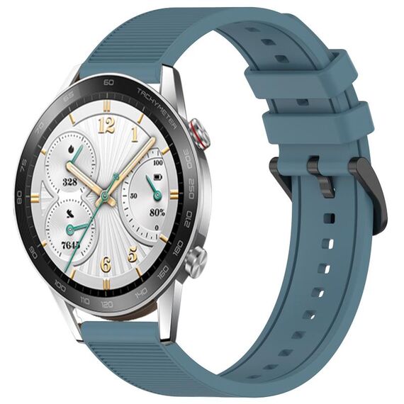Per Honor Watch GS 3i 22 mm cinturino in silicone strutturato in tinta unita (ciano roccia)