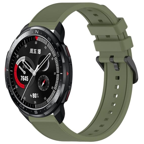 Per Honor Watch GS Pro 22mm cinturino in silicone strutturato in tinta unita (verde)