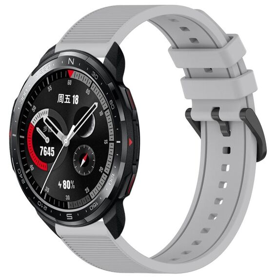 Per Honor Watch GS Pro 22mm cinturino in silicone strutturato in tinta unita (grigio)
