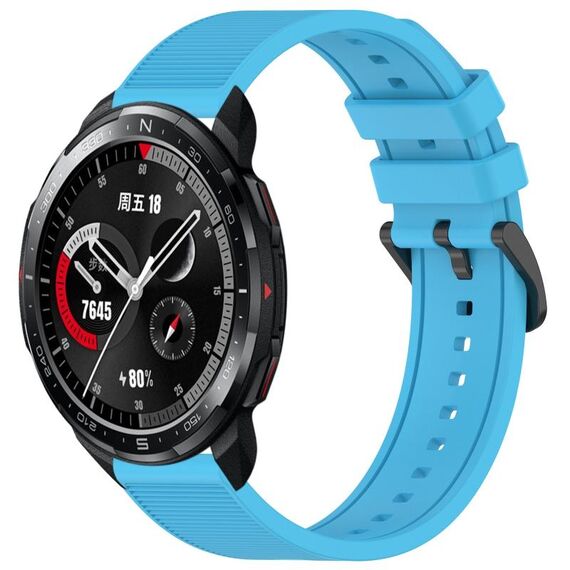Per Honor Watch GS Pro 22mm cinturino in silicone strutturato in tinta unita (blu cielo)