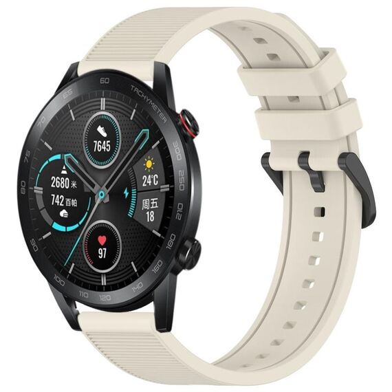 Per Honor Magic Watch 2 46mm 22mm Cinturino in silicone strutturato in tinta unita (Starlight)