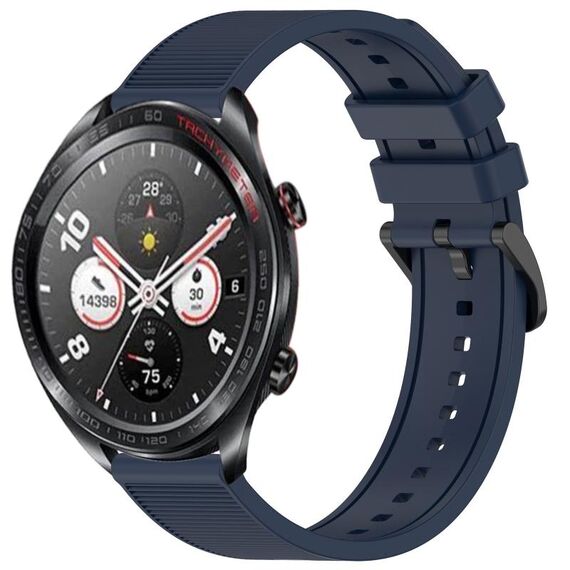 Cinturino per orologio For Honor Watch Dream da 22 mm in silicone strutturato in tinta unita (blu notte)