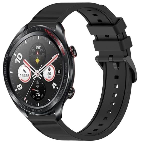 Per Honor Watch Dream 22mm cinturino in silicone strutturato in tinta unita (nero)