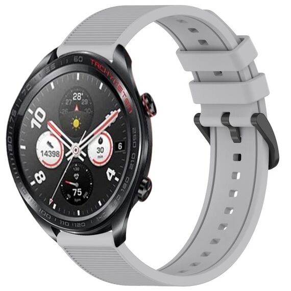 Per Honor Watch Dream 22mm cinturino in silicone strutturato in tinta unita (grigio)