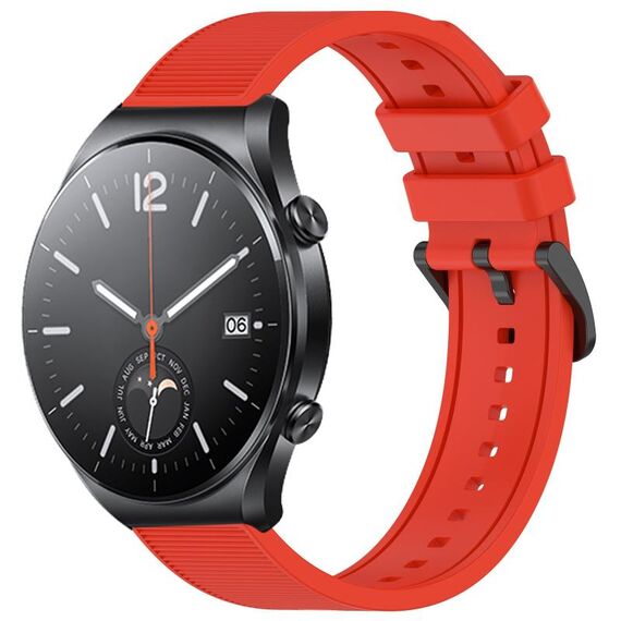 Per Xiaomi MI Watch S1 cinturino in silicone strutturato in tinta unita da 22 mm (rosso)