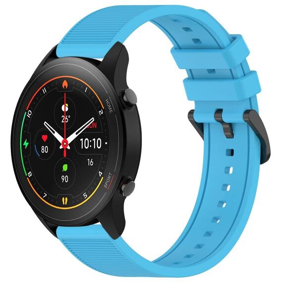 Per Xiaomi MI Watch S1 Pro 22mm cinturino in silicone strutturato in tinta unita (blu cielo)