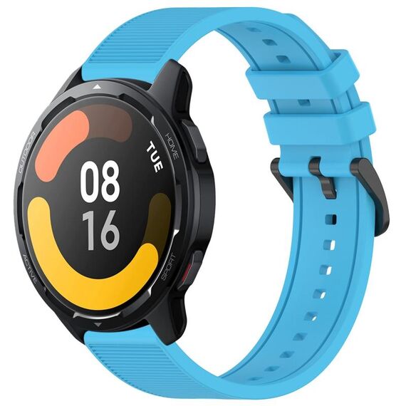 Per Xiaomi Watch S1 Active 22mm cinturino in silicone strutturato in tinta unita (blu cielo)