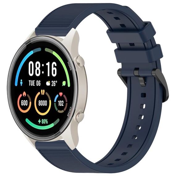Per Xiaomi MI Watch Sport 22mm cinturino in silicone strutturato in tinta unita (blu notte)